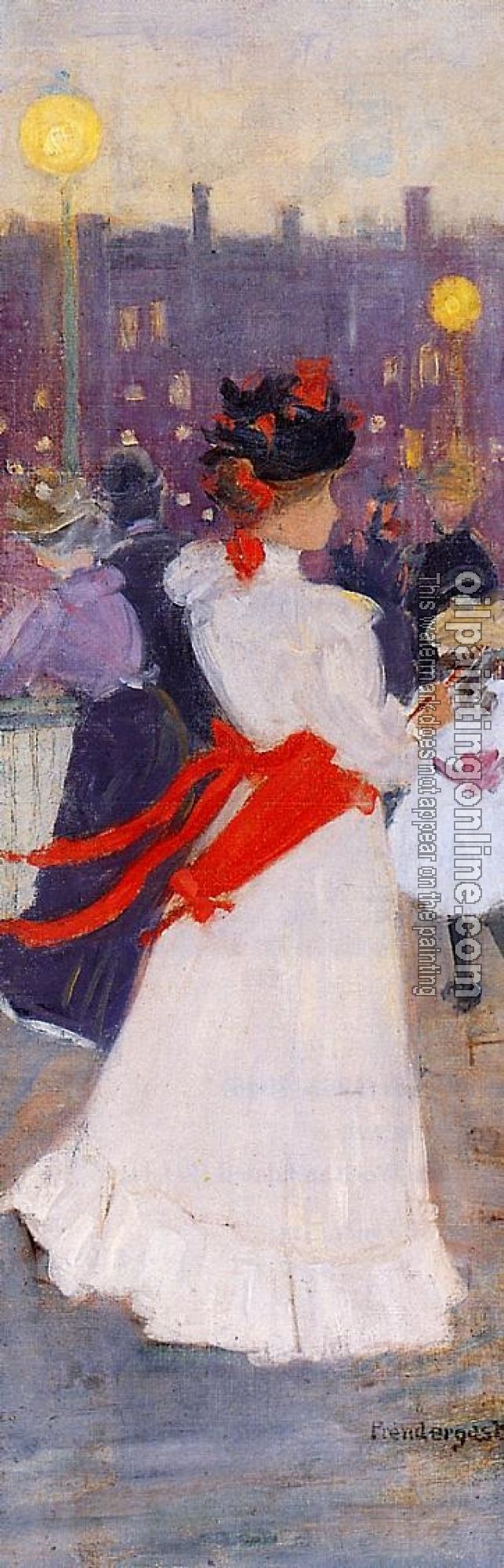 Prendergast, Maurice Brazil - Lady with a Red Sash